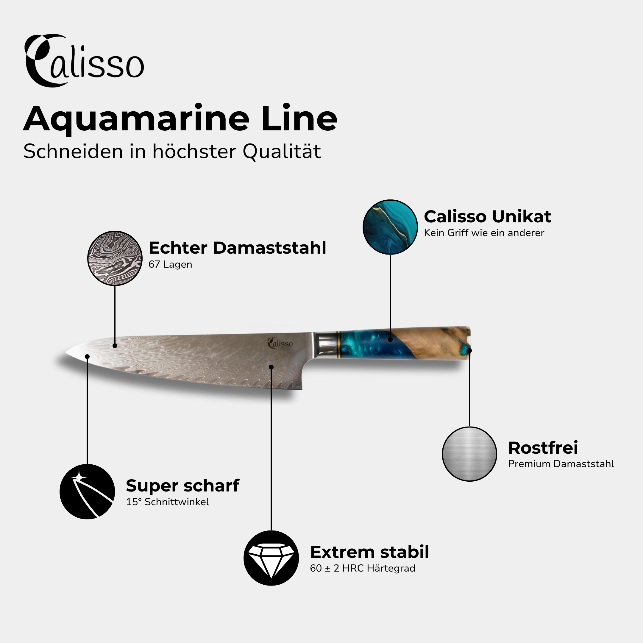 Magnet-Messerblock Olive mit Messern - الصورة 11