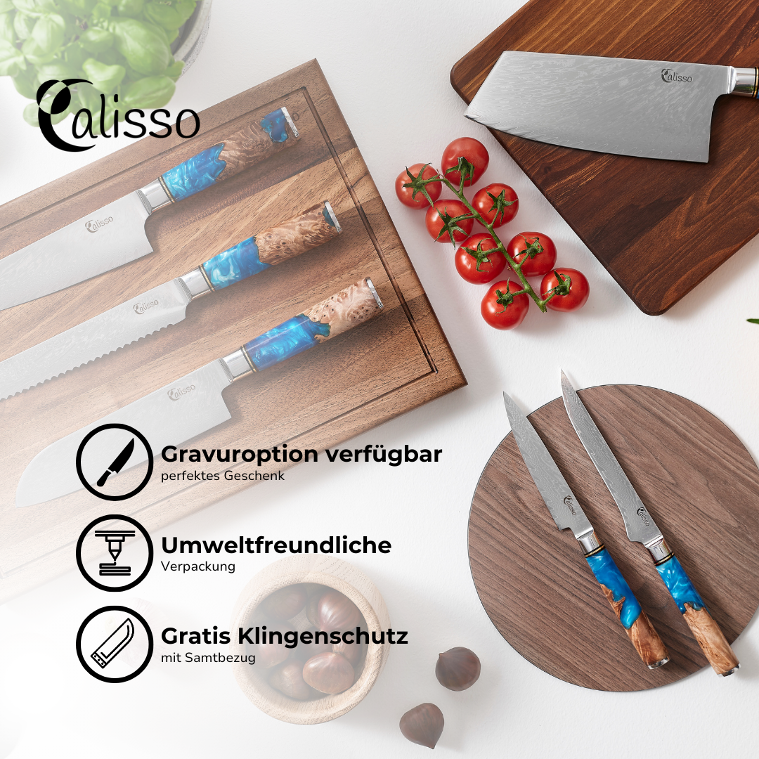 Magnet-Messerblock Walnuss mit Messern - الصورة 21