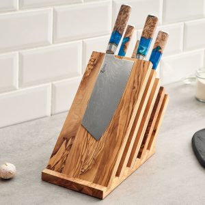 Magnet-Messerblock Olive mit Messern