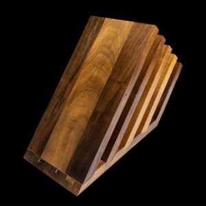 حامل سكاكين مغناطيسي من خشب الجوز